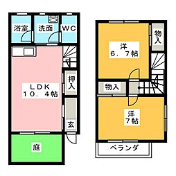アプトエーデルワイス 2LDKの間取図画像