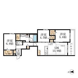 HEBEL MAISON 徳川園 3LDKの間取図画像
