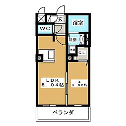 ルミナス大幸5 1LDKの間取図画像