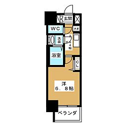 プレサンス大曽根駅前ファースト 1Kの間取図画像