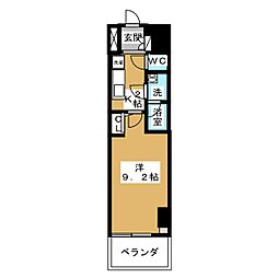 ELSTANZA徳川 1Kの間取図画像