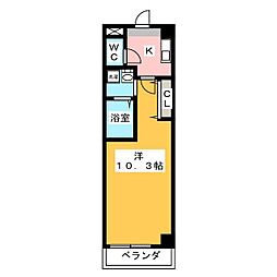 本州守山ビル 1Kの間取図画像