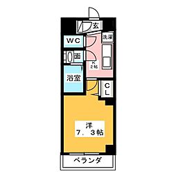 マ・メゾン矢田 1Kの間取図画像