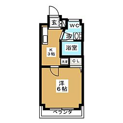 ホワイトレジデンス1 1Kの間取図画像