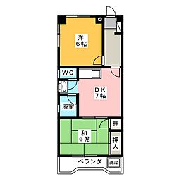 豊月マンション 2DKの間取図画像