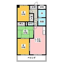 クリスタルパレスフジ  ｜ 愛知県名古屋市西区清里町（賃貸マンション3LDK・1階・65.69㎡） その2