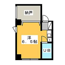 ドリームハイツエンデバー 3階ワンルームの間取り