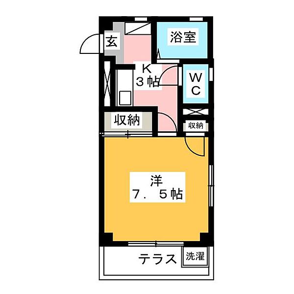 エトワールシャトー ｜愛知県名古屋市西区中小田井５丁目(賃貸マンション1K・3階・25.00㎡)の写真 その2