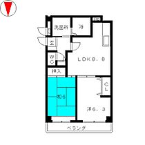 シャルマンＹ 201 ｜ 愛知県名古屋市西区八筋町（賃貸マンション2LDK・2階・51.78㎡） その2