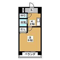 グレイ・パステロ 2A ｜ 愛知県名古屋市西区中小田井５丁目（賃貸マンション1K・2階・22.01㎡） その2