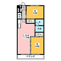 ハイツ平井  ｜ 愛知県名古屋市西区中小田井３丁目（賃貸マンション2LDK・2階・55.00㎡） その2