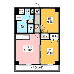 グレイス白滝 2LDKの間取図画像