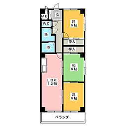 ラルク・アン・シェル 3LDKの間取図画像