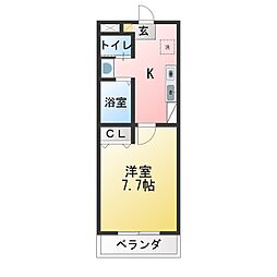 A・CITY清須 1Kの間取図画像
