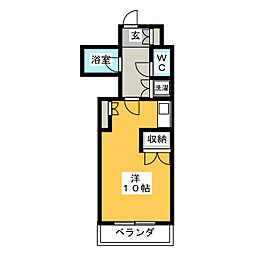 ハイネス本山 ワンルームの間取図画像