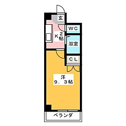 Ｃｅｒｅｓ星ヶ丘 5階1Kの間取り