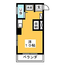 セントラルハイツ本山 1Kの間取図画像