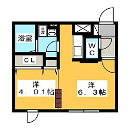 Branche覚王山2 ワンルームの間取図画像