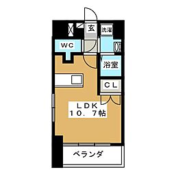 ルミナーレ東山公園 ワンルームの間取図画像