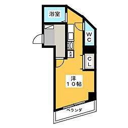 アベニール姫ヶ池 1Kの間取図画像