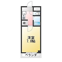 ステイシア 1Kの間取図画像