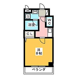 ラフィネ四ッ谷 1Kの間取図画像