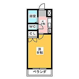 コンフォート元町 1Kの間取図画像