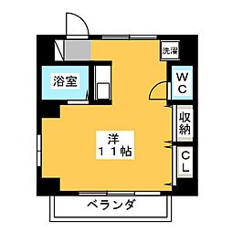 セピア良花園ビル ワンルームの間取図画像