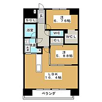 ラトゥール代官町EAST  ｜ 愛知県名古屋市東区代官町（賃貸マンション2LDK・14階・67.60㎡） その2