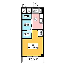 ラ・プラース古出来 1階1Kの間取り