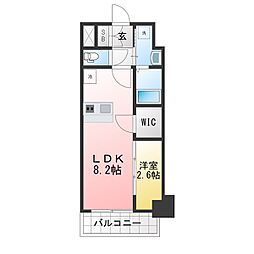 LiveFlat千種WEST 1LDKの間取図画像
