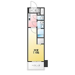 エスリード ザ・レガリア新栄ALTAIER 1Kの間取図画像