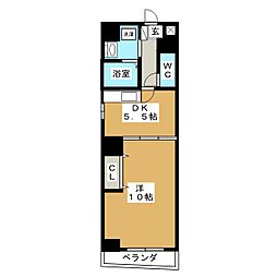 リブネスコート名古屋・葵 1DKの間取図画像