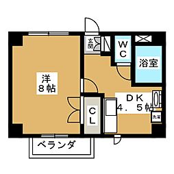 サクセス・フレイメイワ 1DKの間取図画像