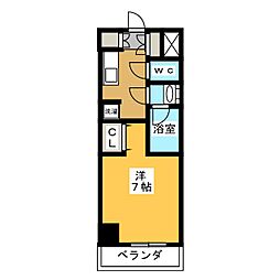 IARIM吹上 1Kの間取図画像