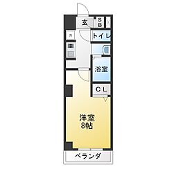 YMC葵 1Kの間取図画像
