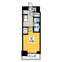 エステムコート名古屋新栄2アリーナ 1Kの間取図画像