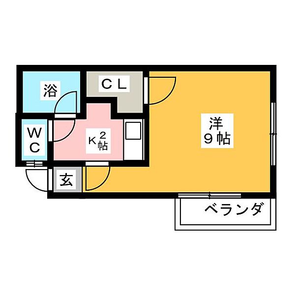 Kフラッツ ｜愛知県名古屋市中村区賑町(賃貸アパート1K・2階・24.33㎡)の写真 その2