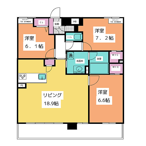 GRAND COURT 802｜愛知県名古屋市中村区黄金通５丁目(賃貸マンション3LDK・8階・86.40㎡)の写真 その2