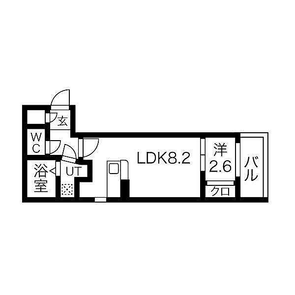 アソシエ中村 203｜愛知県名古屋市中村区中島町１丁目(賃貸マンション1LDK・2階・29.60㎡)の写真 その2