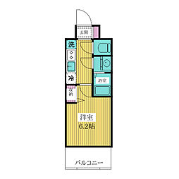 A&G　KAMEJIMA 11階1Kの間取り