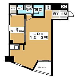 Chateau&Hotel Meieki-Minami 2n 11階1LDKの間取り