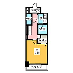 グランツェ名駅太閤通 9階1Kの間取り