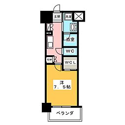 ヒヴィ・カーサ名駅西 11階1Kの間取り
