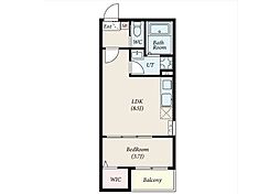 Revive黄金 2階1LDKの間取り