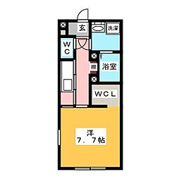 LUORE名駅 4階1Kの間取り