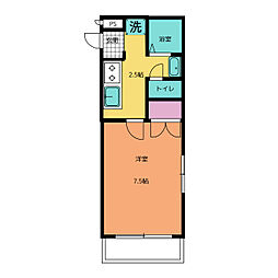 ロックエステート（Rock-Estate） 1階1Kの間取り