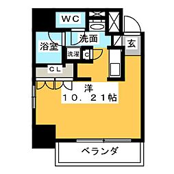 フォレスト那古野 ワンルームの間取図画像