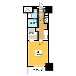 アロームドゥジョア 1Kの間取図画像