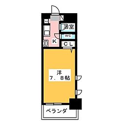 ベレーサ名駅ウエスト 1Kの間取図画像